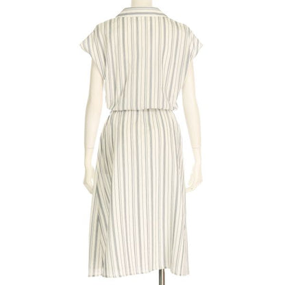 Dカンベルトストライプ柄ワンピース