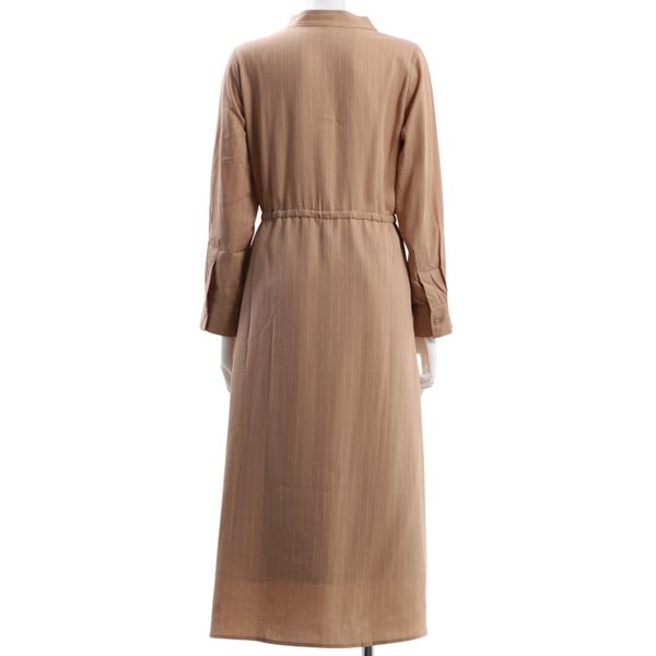 ドロストデザインストライプ柄ワンピース