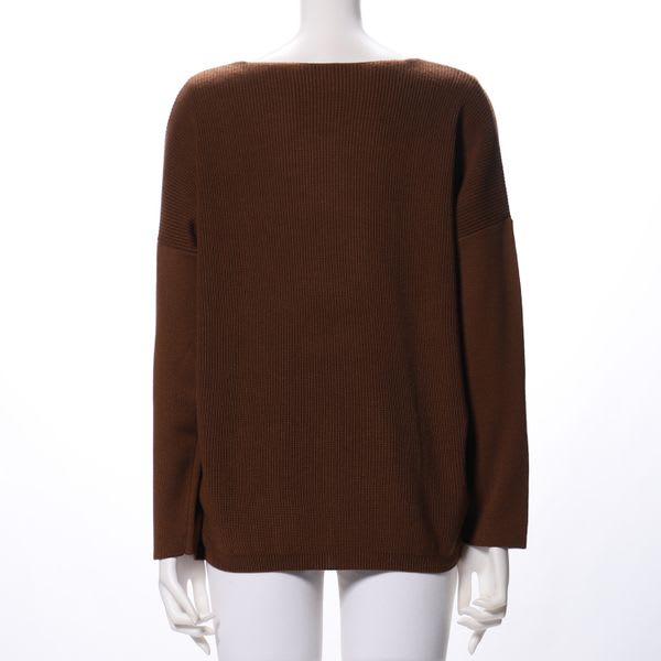 Vネックドロップショルダーニット