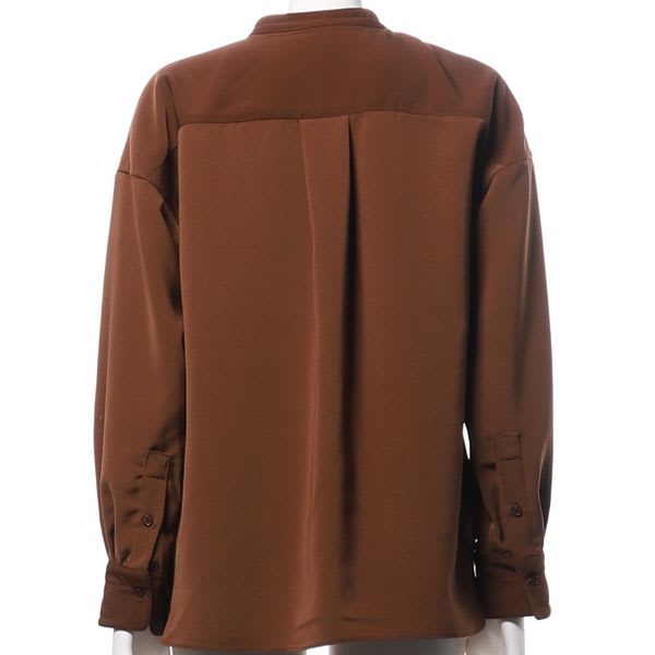 合わせVネックバックテールブラウス