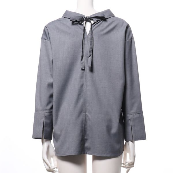 バックリボンスキッパーシャツブラウス