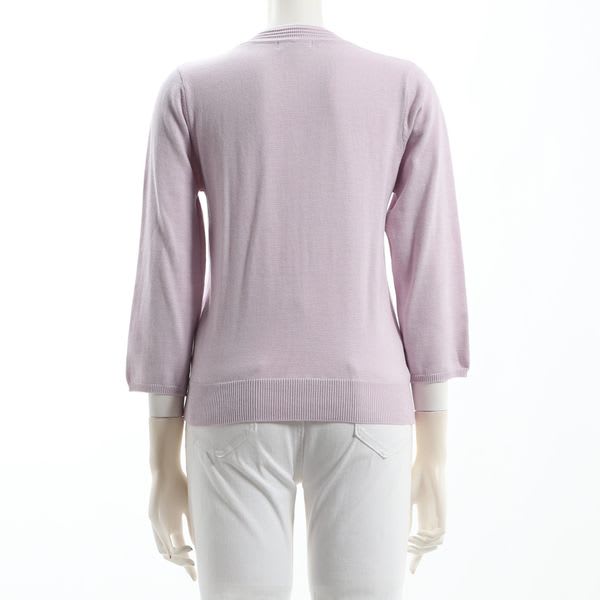 ネックラインデザインクルーネックニット