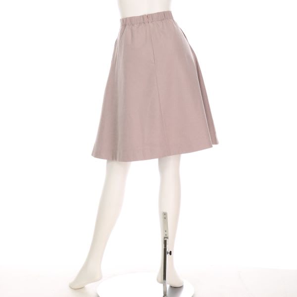 タックデザインピーチスキンフレアスカート