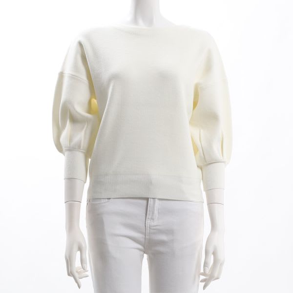 ふんわりお袖ボートネックニット