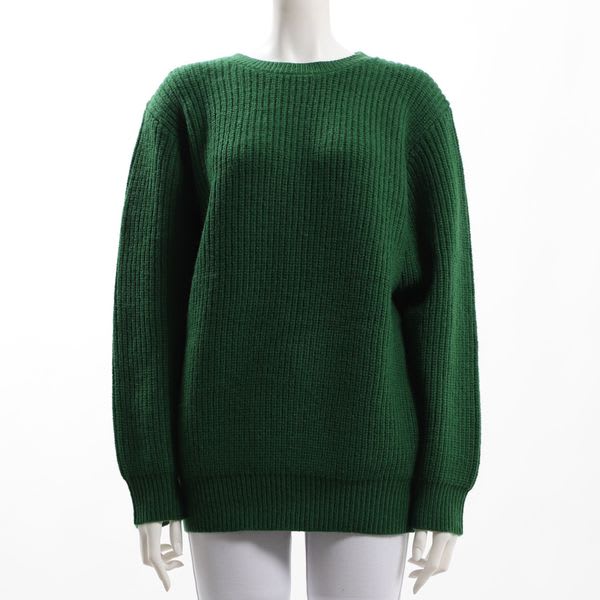 クルーネックミドルゲージニット