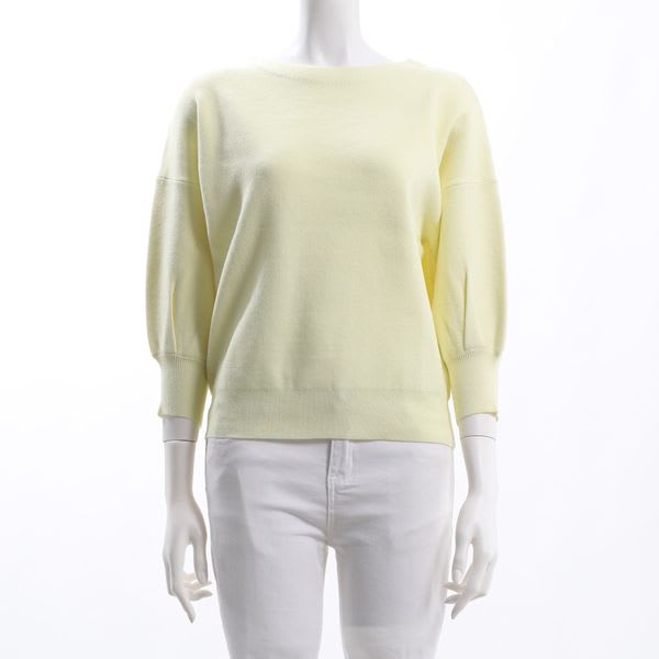 ふんわりお袖ボートネックニット