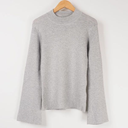 ベルスリーブリブニット