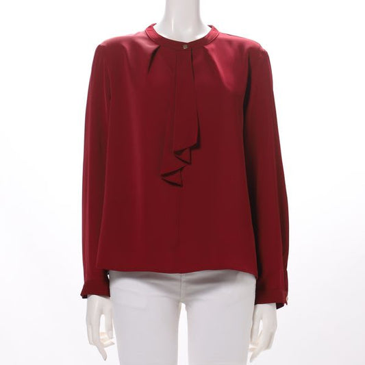 ゴールドボタンフリルブラウス