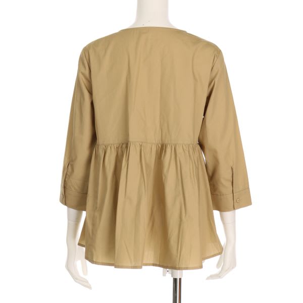 Vネックペプラムブラウス