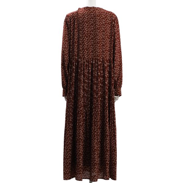 消しプリーツ柄総柄ワンピース