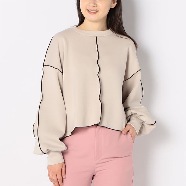 バイカラーラインカットソー