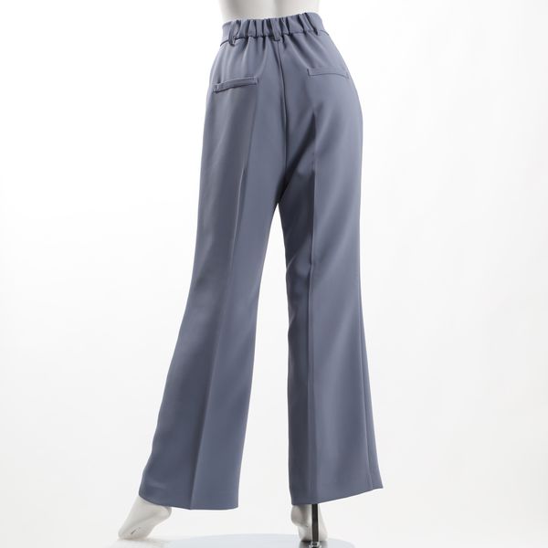 しわになりにくいストレッチツイルワイドパンツ
