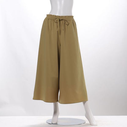 共ベルト付きドロストデザインフレアパンツ