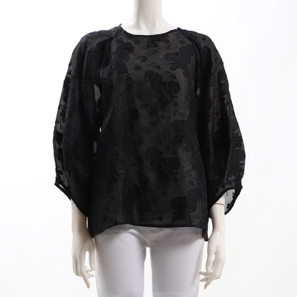 フラワーオパール刺繍入りラグランスリーブブラウス