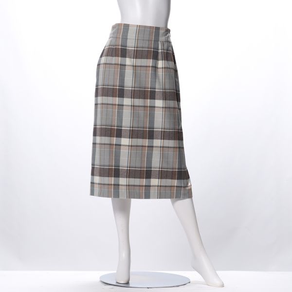 チェック柄セミタイトスカート