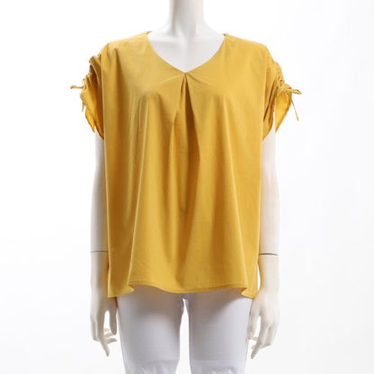 ドロストスリーブVネックブラウス