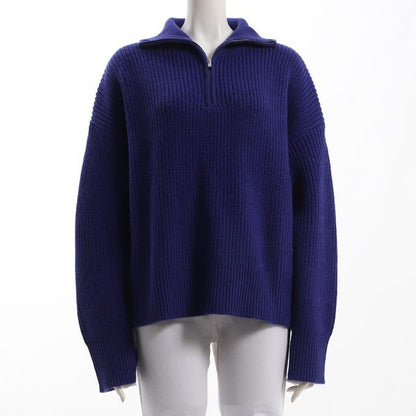 ジップデザインニット