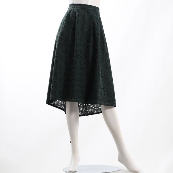 総レースフレアスカート