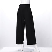 ウエストベルトデザインワイドパンツ