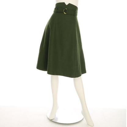 Dカンベルト付きフレアスカート