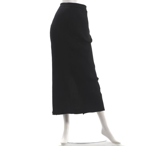 ワイドリブバックスリットニットスカート