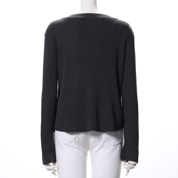 ボートネックドロップショルダーニット