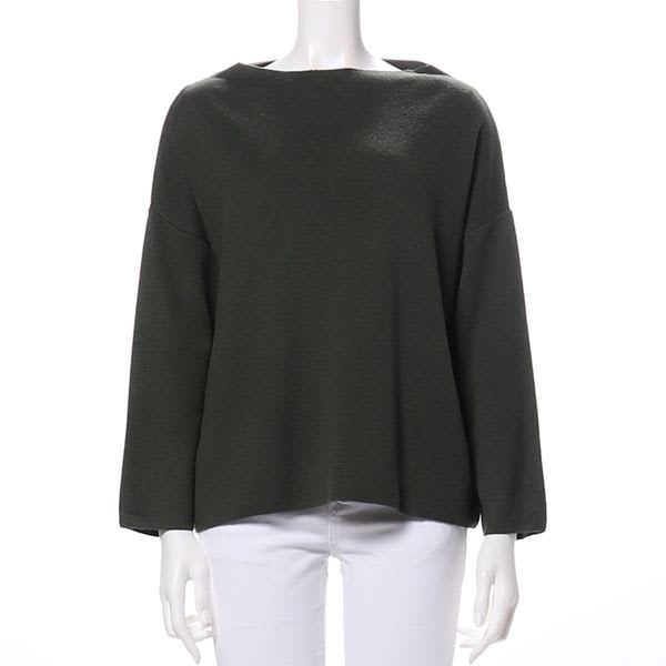 スラッシュドネックドロップショルダーニット