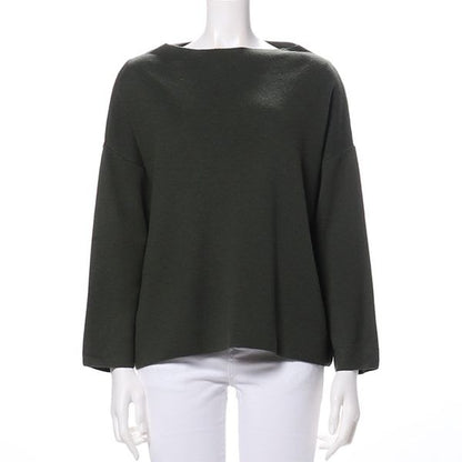 スラッシュドネックドロップショルダーニット