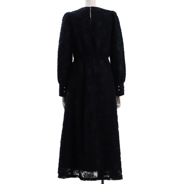 パフスリーブジャガードワンピース