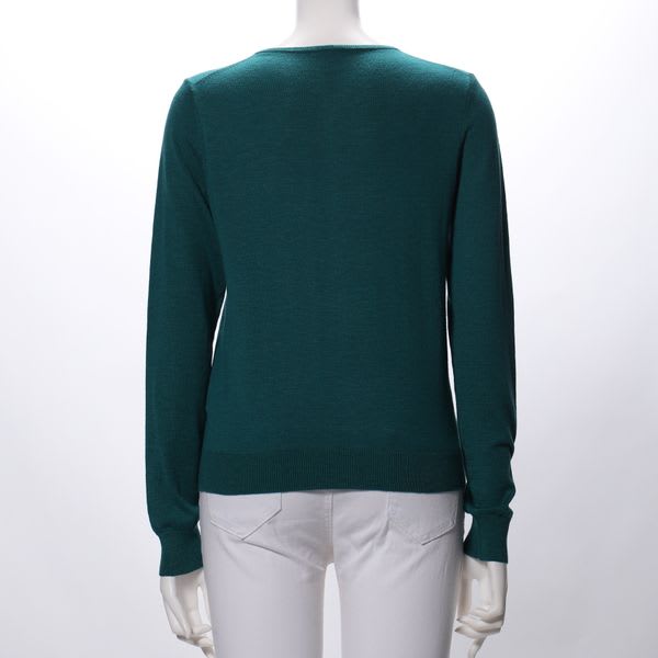 シンプルデザインクルーネックニットカーディガン