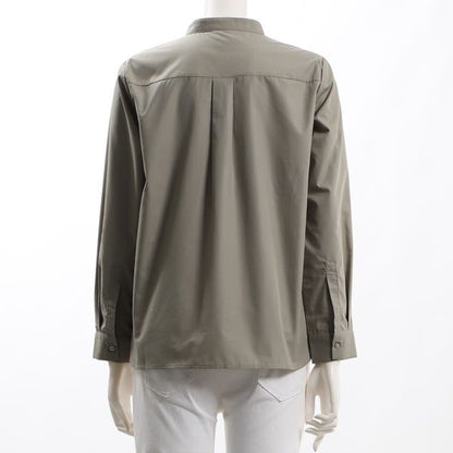 ボウタイネック比翼ブラウス