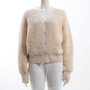 ボア素材カーディガン