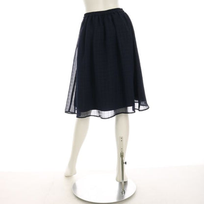 シアーチェックフレアスカート