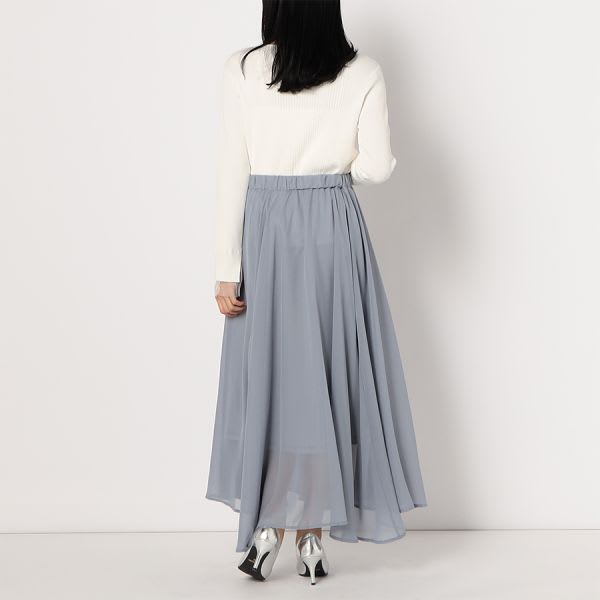 レイヤードデザインリブニット