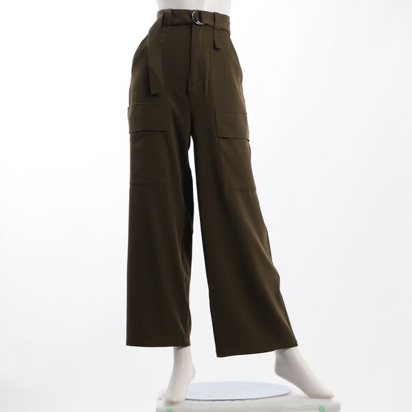 丸カンベルト付きストレートカーゴパンツ