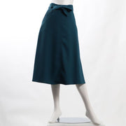 ウエストリボンポケット付きフレアスカート