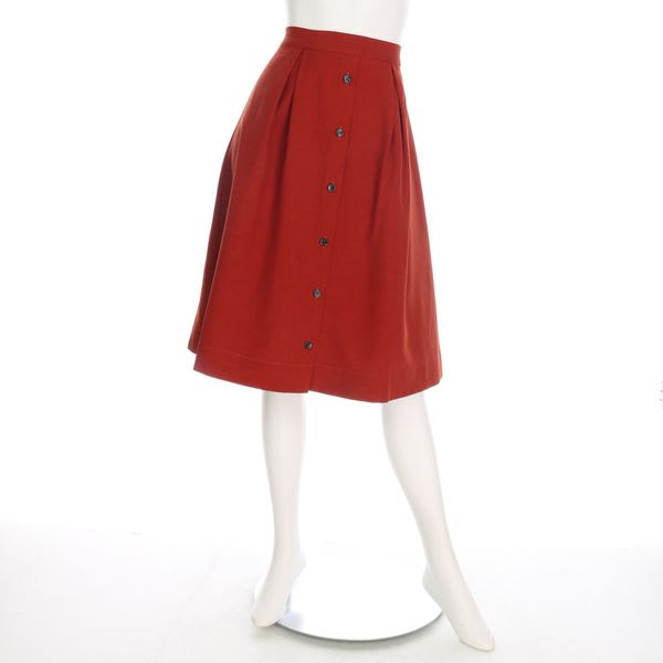 フロントボタンフレアスカート