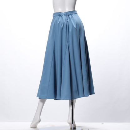 レースアップ裾フレアスカート