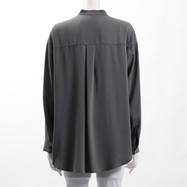 アウトポケットバンドカラーブラウス