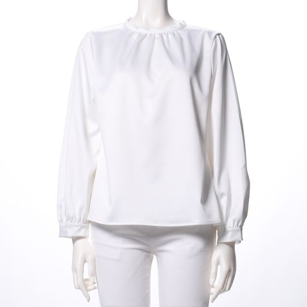 ギャザーネックブラウス