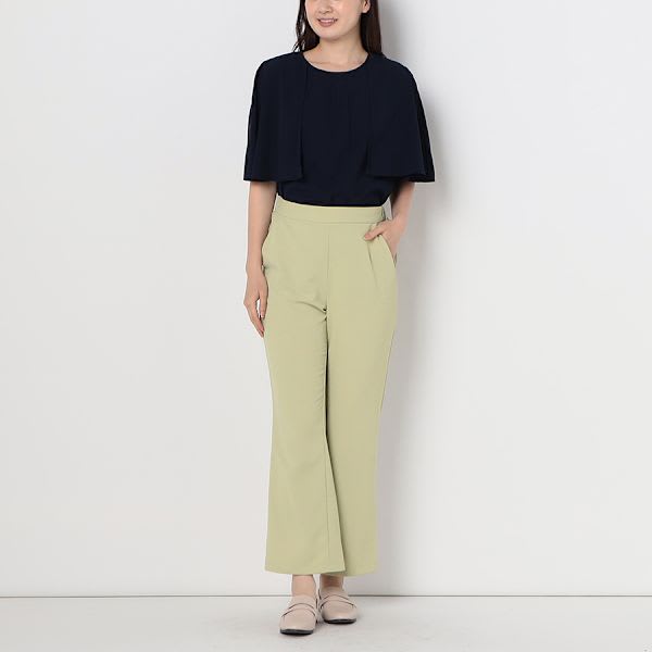 スリムストレートフレアパンツ