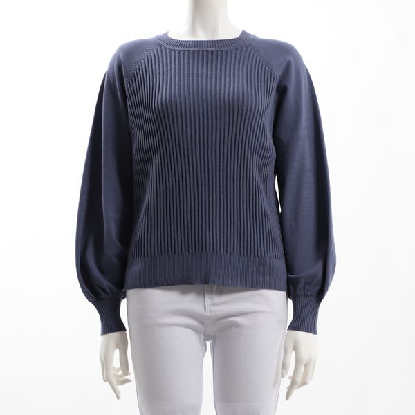 ピンストライプリブ切り替えニット