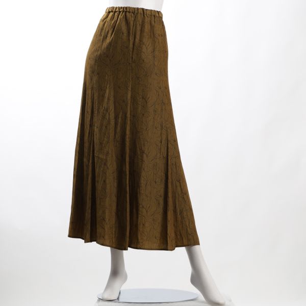 ラインプリントナローフレアスカート