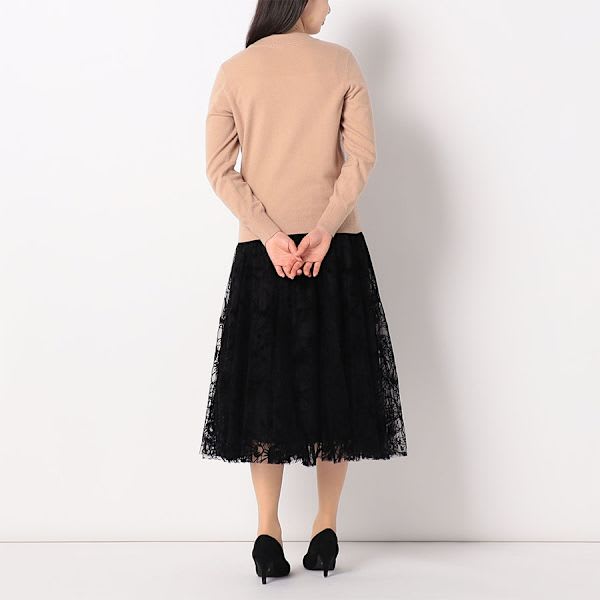 袖パフモックネックニット