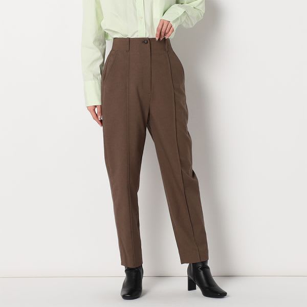 センターシームハイウエストテーパードパンツ