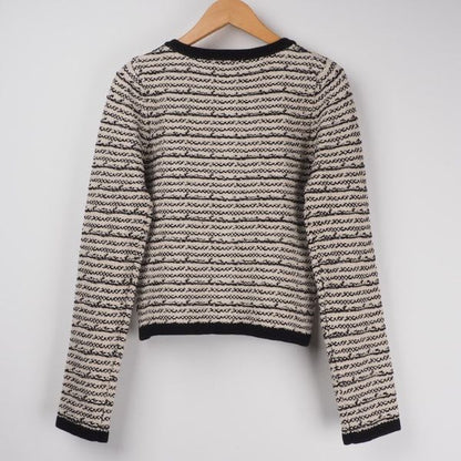 ツイード風レディライクニットカーディガン