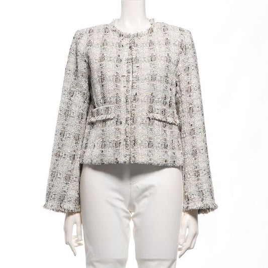 【セットアップ】ツイード素材ノーカラージャケット