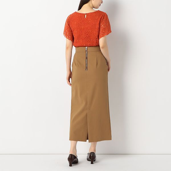 袖フレアレースブラウス