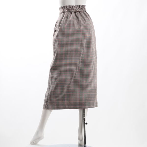 チェック柄フロントスリットタイトスカート