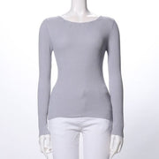 ストーン付きリブニット